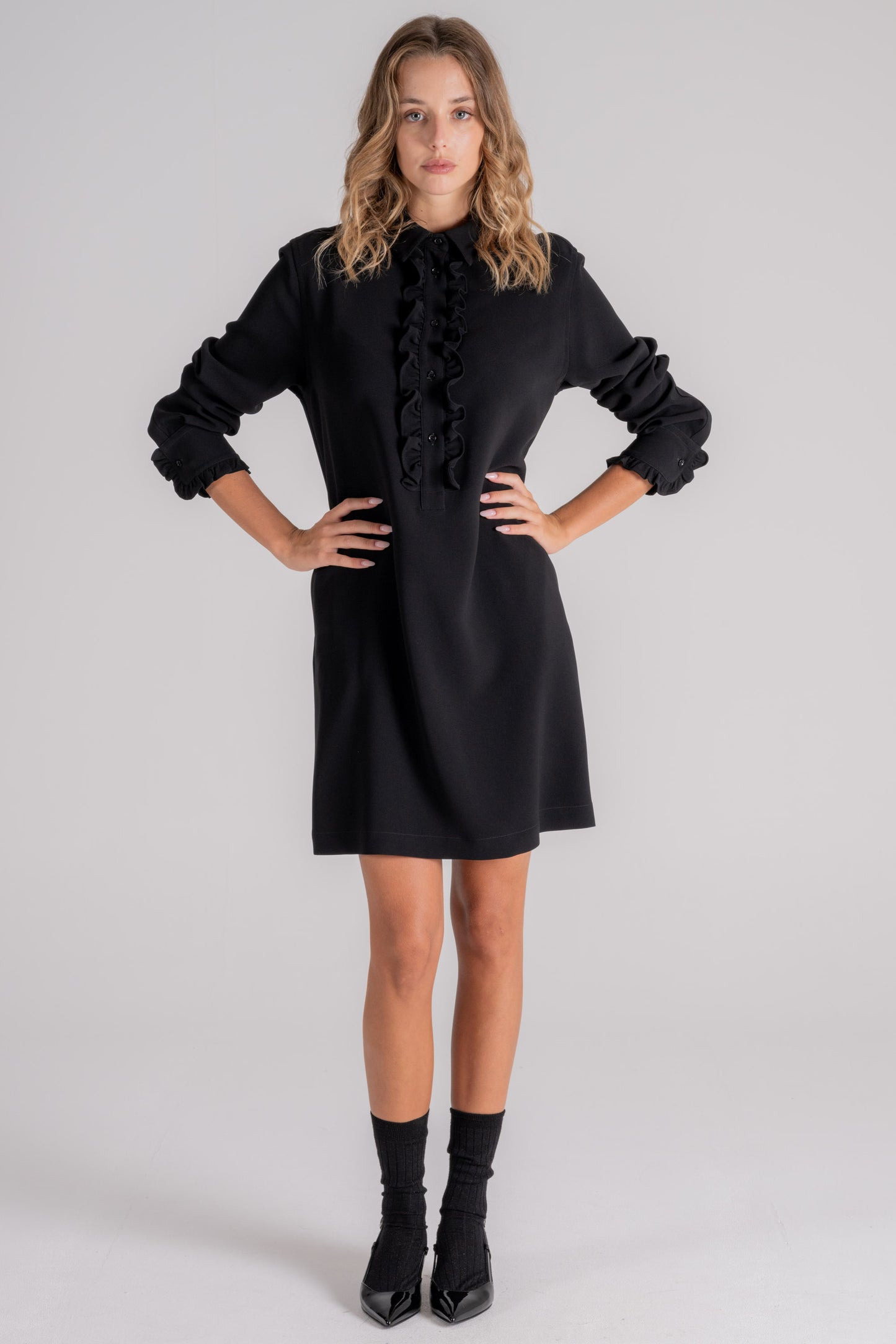 Aspesi Abito Nero 70% Triacetato 30% Poliestere Nero Donna - 2