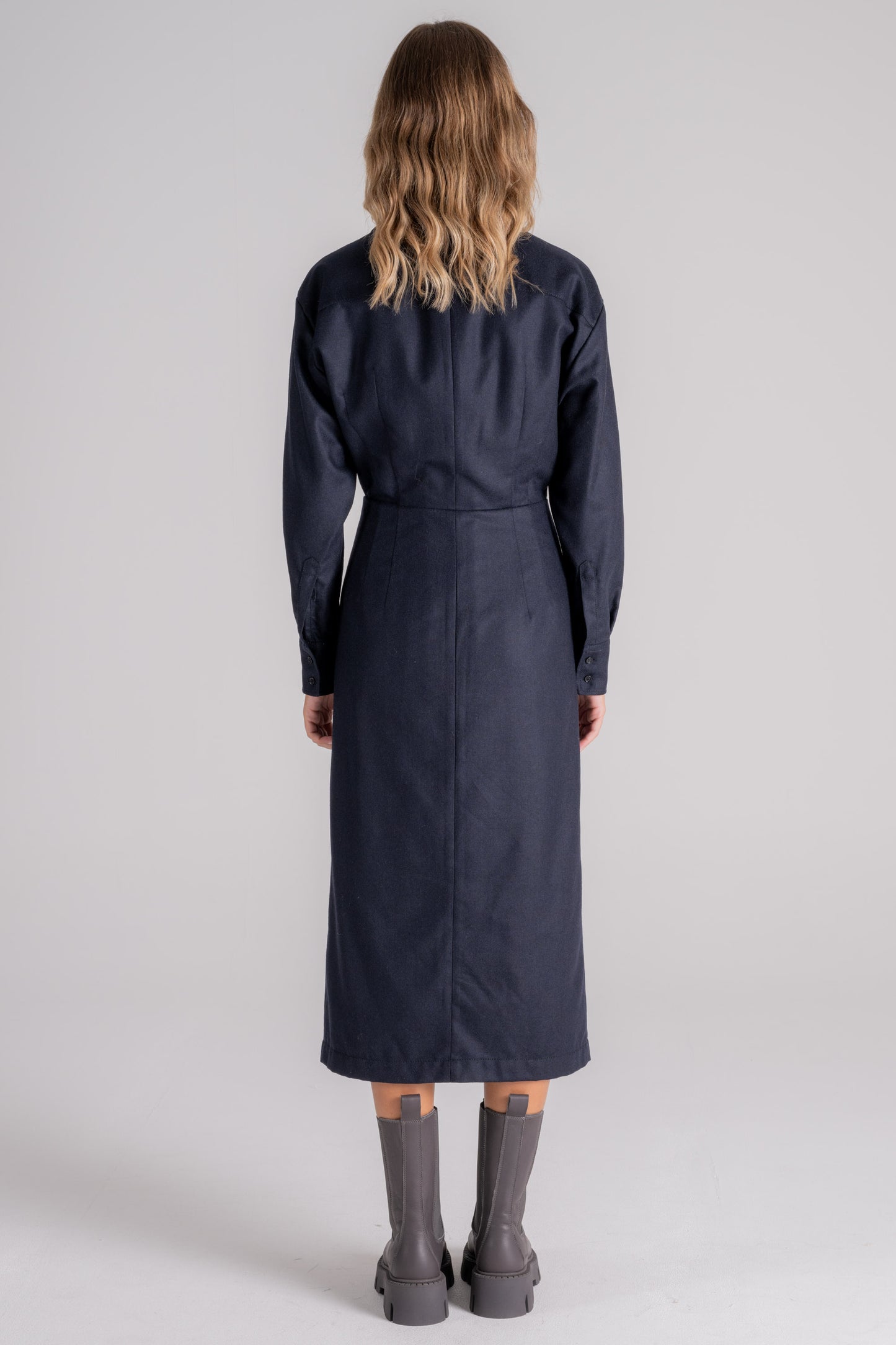 Aspesi Abito Lana/acrilico/poliammide/cashmere Blu Blu Donna - 4