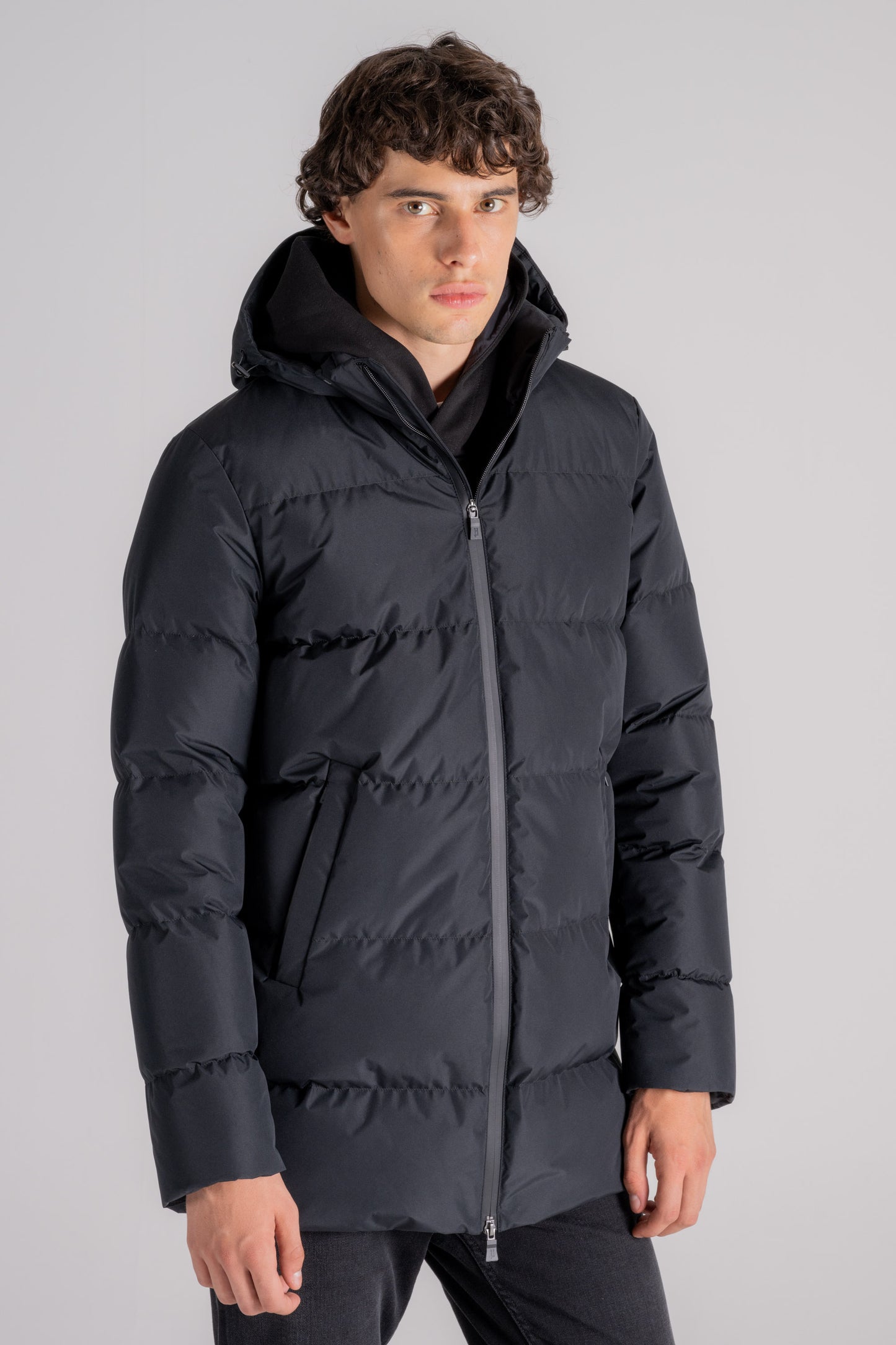 Herno Piumino Laminar 100% Poliestere Nero Blu Uomo - 3