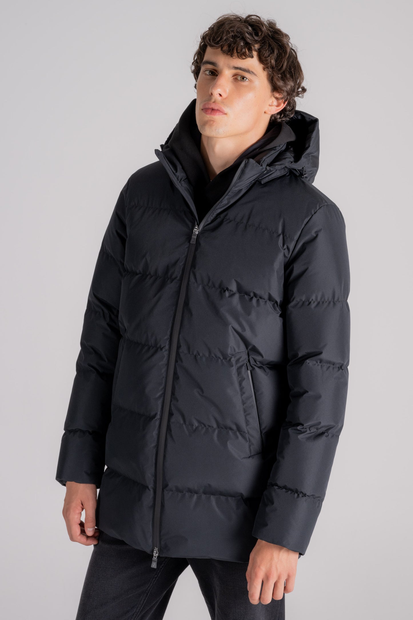 Herno Piumino Laminar 100% Poliestere Nero Blu Uomo - 4