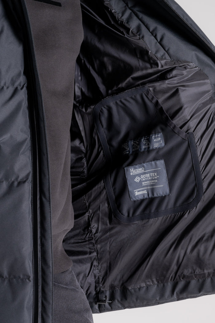 Herno Piumino Laminar 100% Poliestere Nero Blu Uomo - 6