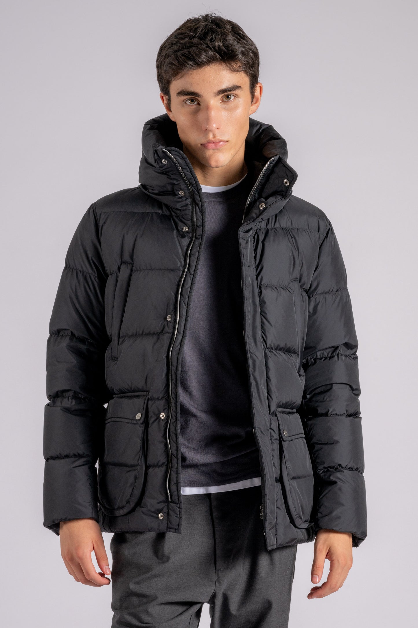 Herno Piumino Bomber Multi Tasche 100% Poliammide Nero Nero Uomo - 4