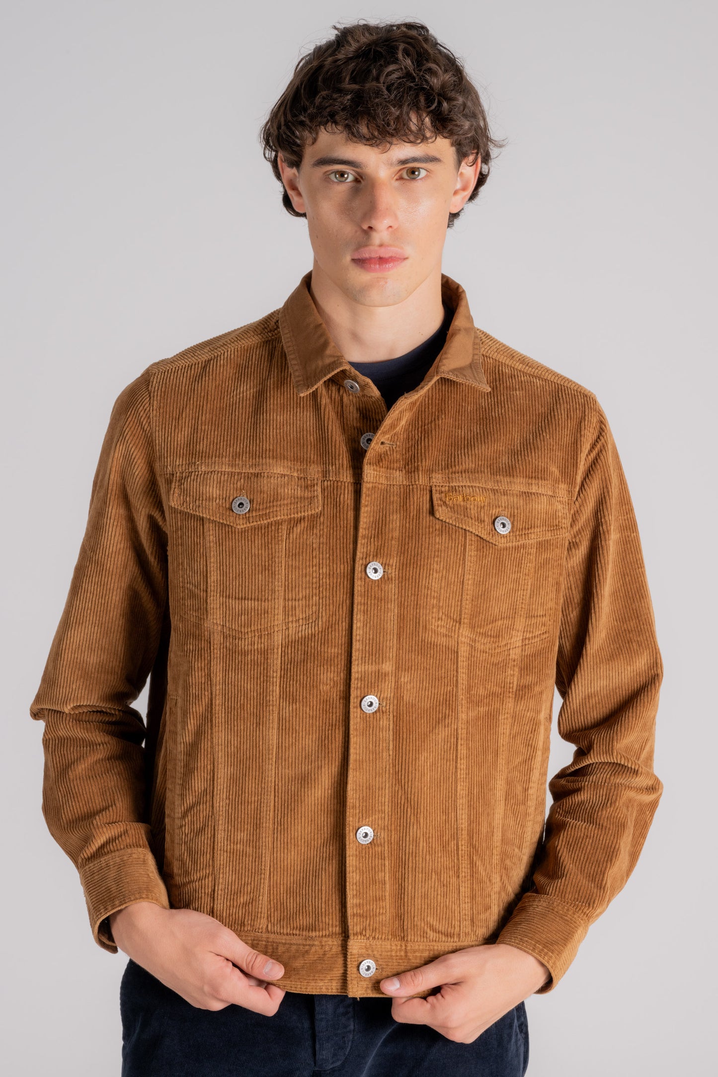Barbour Wax Jacket Ogston In Cotton/elastane Marrone Uomo - 4