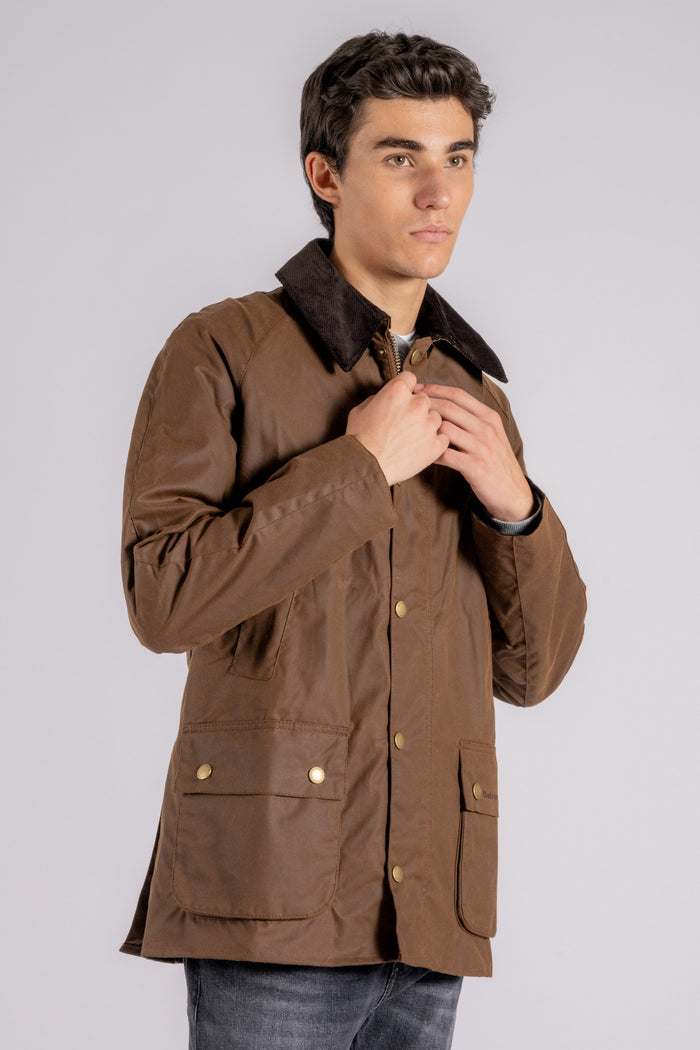 Barbour Ashby Wax Jacket 100% Cotton Multicolor Marrone Uomo - 2