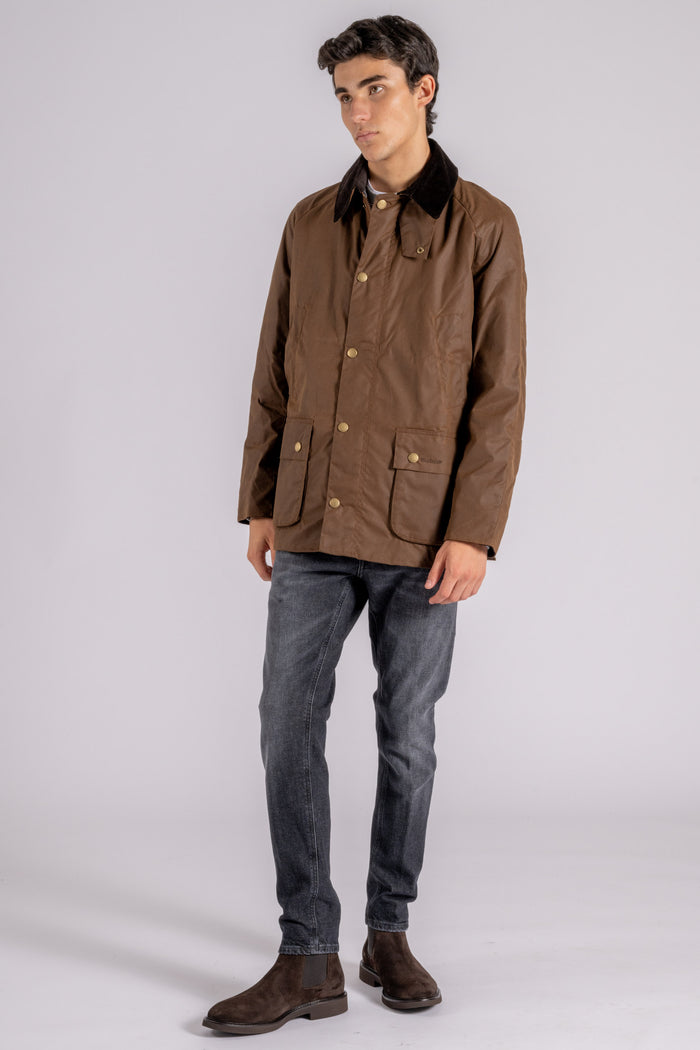 Barbour Ashby Wax Jacket 100% Cotton Multicolor Marrone Uomo - 3