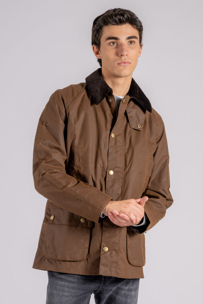Barbour Ashby Wax Jacket 100% Cotton Multicolor Marrone Uomo - 4