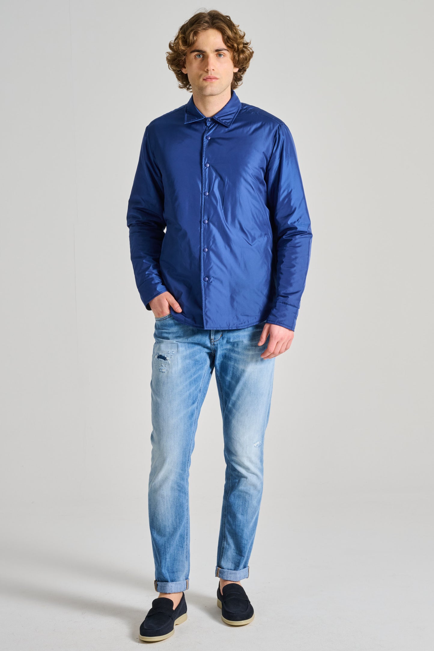 Aspesi Thermal Shirt Re-shirt Blue Blu Uomo - 5