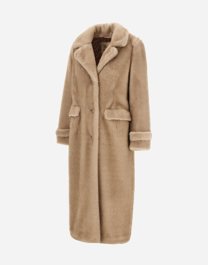 Herno Cappotto Visone Faux Fur Donna-2