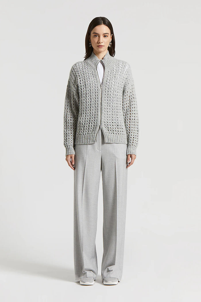 Peserico Pantalone Micro Pied De Poule Donna