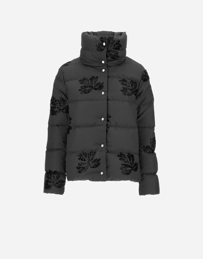 Herno Piumino Corto Con Ricami Donna-2