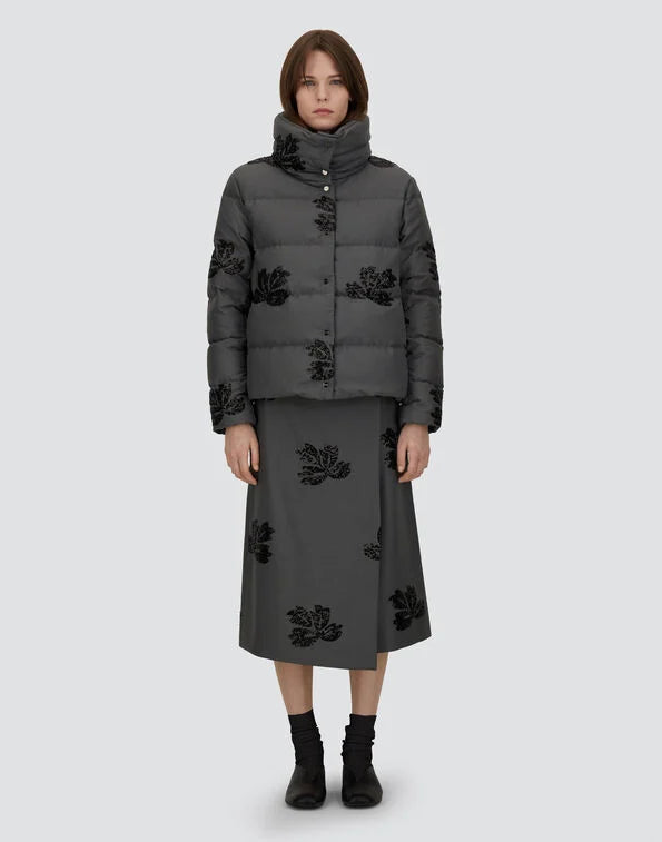 Herno Piumino Corto Con Ricami Donna