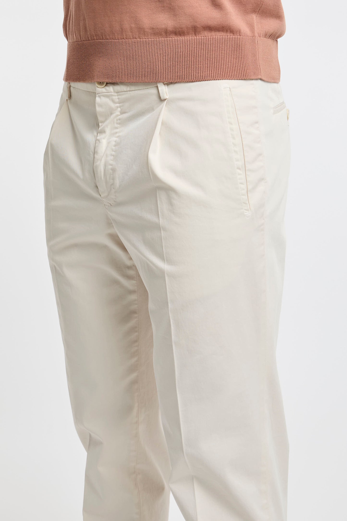  Incotex Pantalone Multicolor 97% Co 3% Ea Beige Uomo - 6