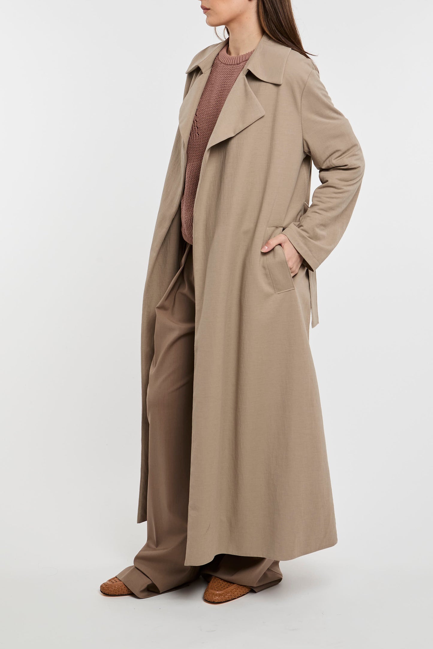  Harris Wharf London Trench Rayon/poliestere Multicolor Beige Donna - 3