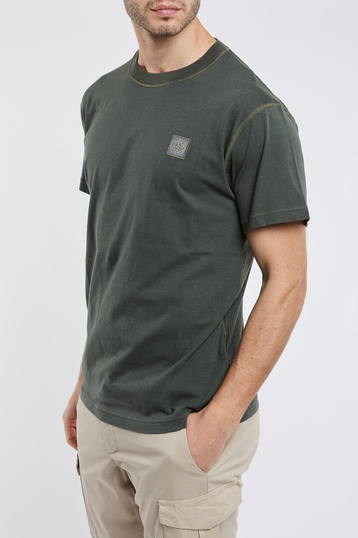  Stone Island T-shirt 100% Co Multicolor Verde Uomo - 1