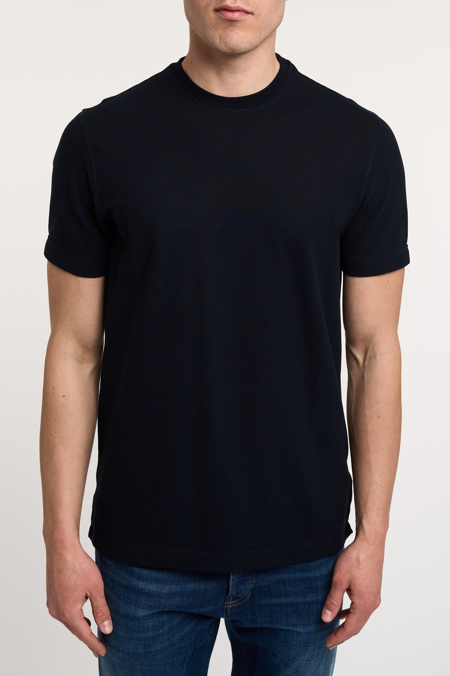  Zanone T-shirt 100% Co Blu Nero Uomo - 1