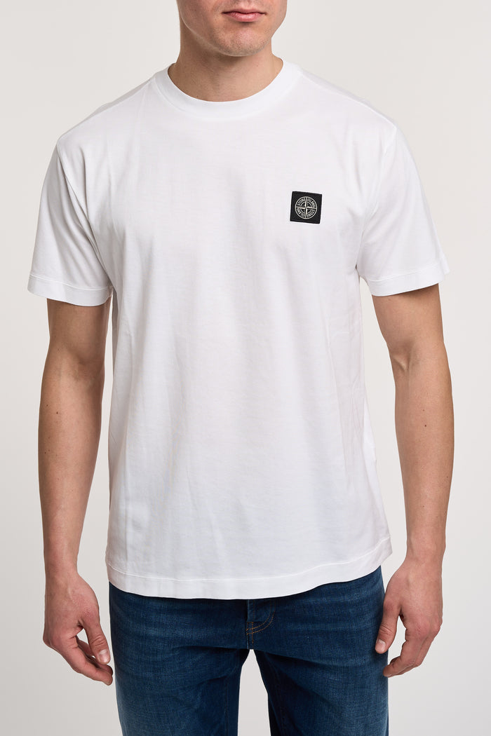 Stone Island T-shirt 100% Co Bianco Bianco Uomo - 1