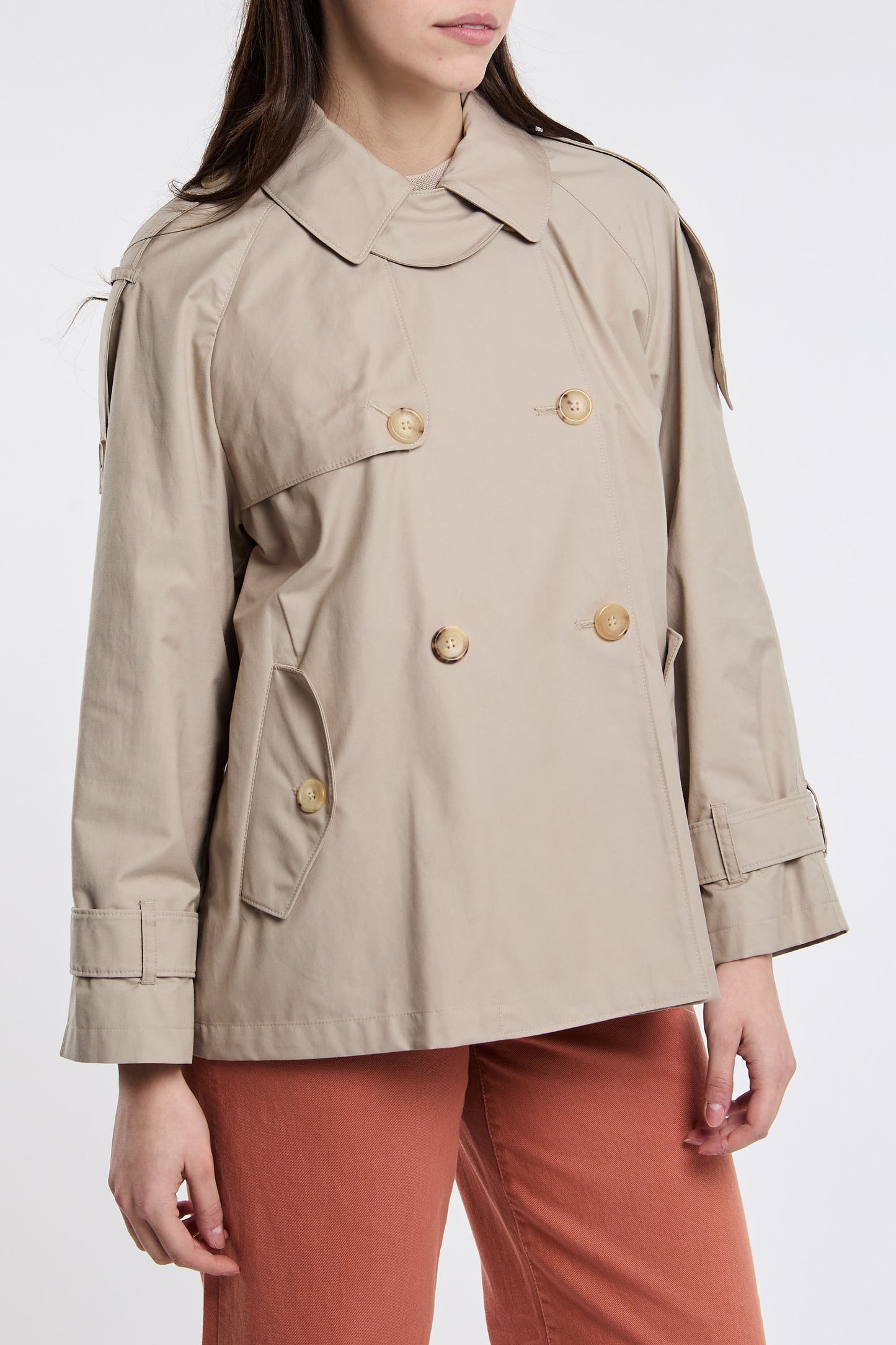  Max Mara The Cube Trench 66% Co 34% Pl Beige Beige Donna - 4