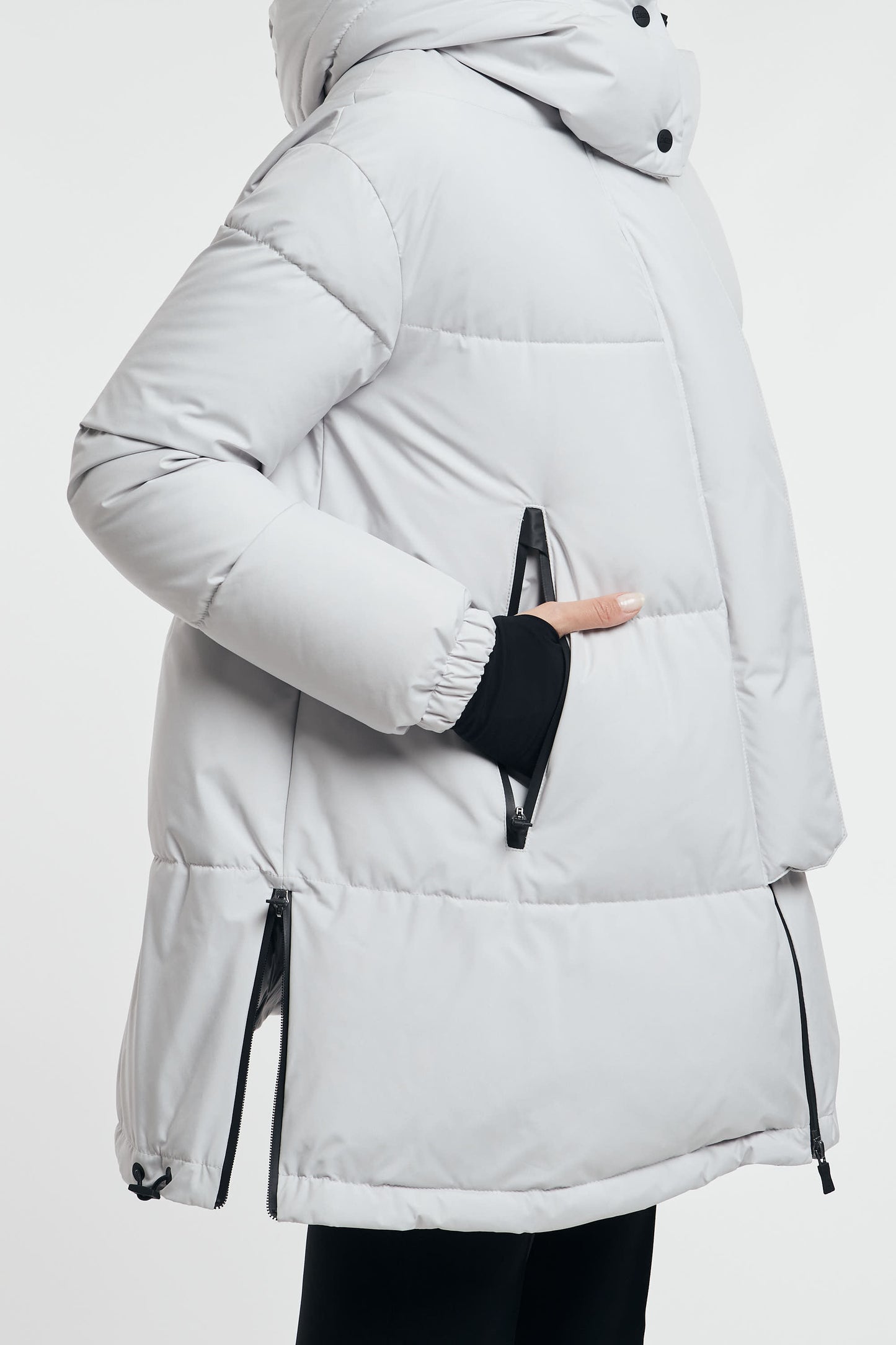 Herno Overcoat With Side Slits White Women Bianco Donna - 8