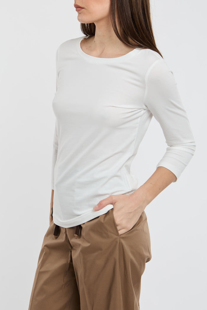  Max Mara Weekend T-shirt 34 In Cotone/elastan Bianco Bianco Donna - 2