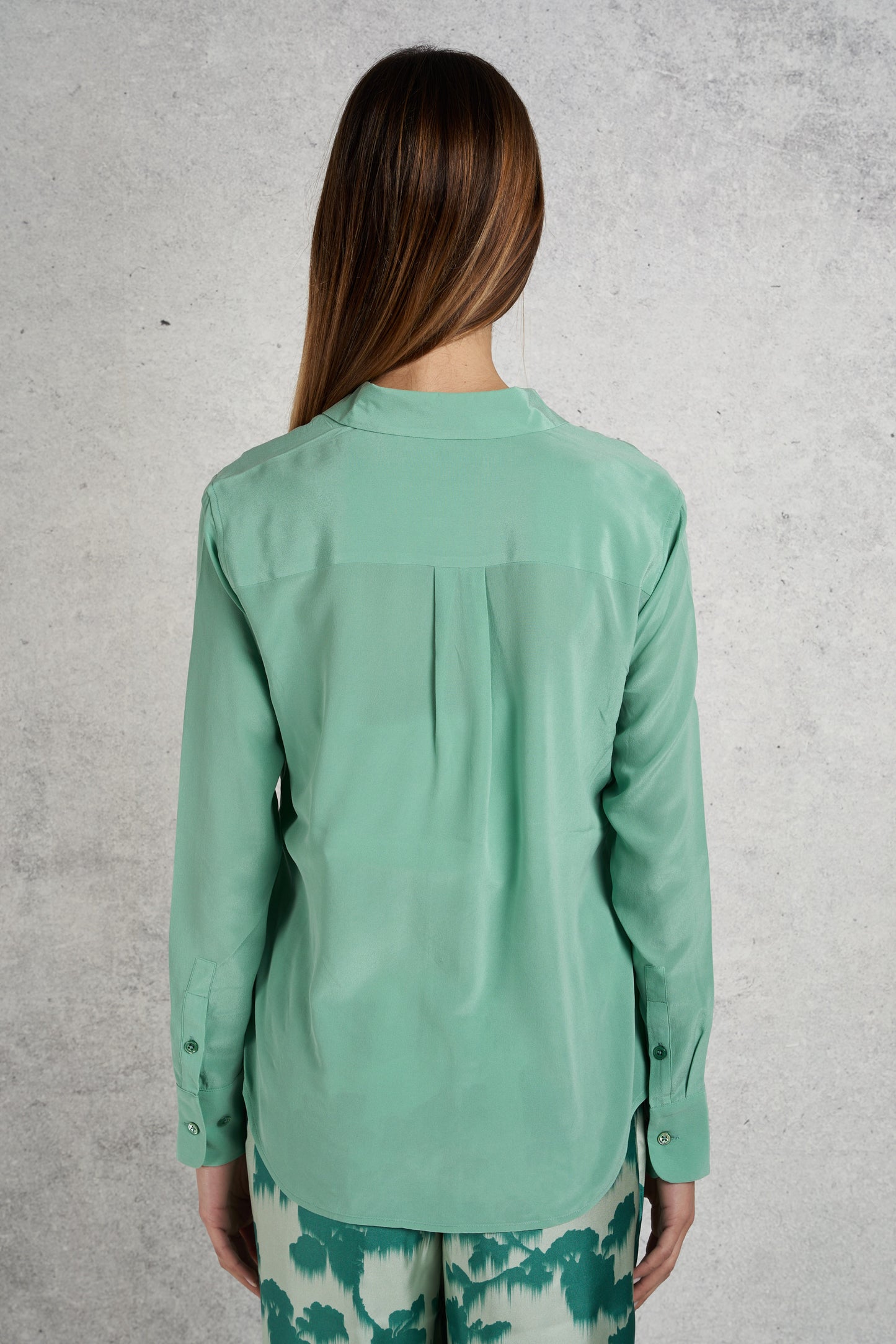  Equipment Femme Camicia In Seta Verde Verde Donna - 3