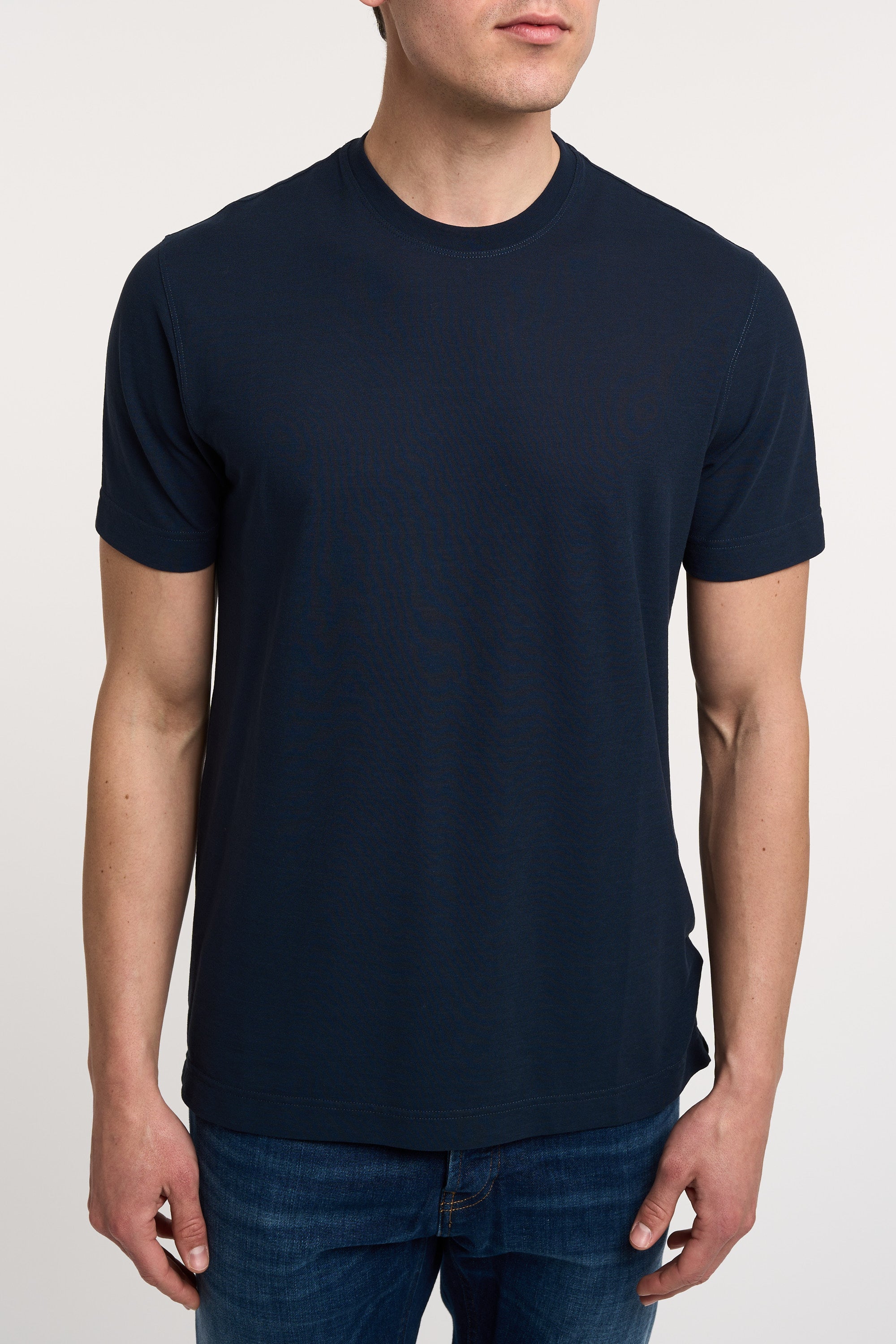 Tシャツ・カットソー ZANONE Men T Shirts 812597ZG380Z0542 Blue Zanone Cotton T-shirt - Blue - Men | 812597ZG380Z3945