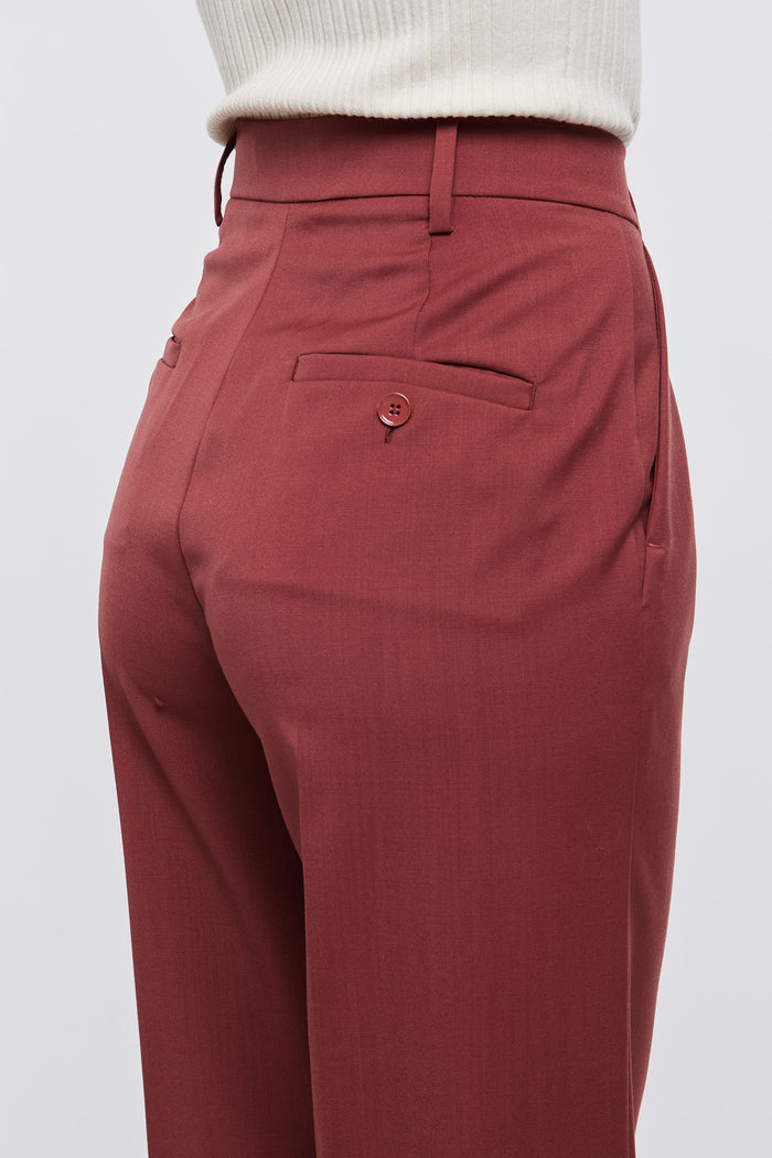  Max Mara Weekend Pantalone 100% Wv Rosso Rosso Donna - 6