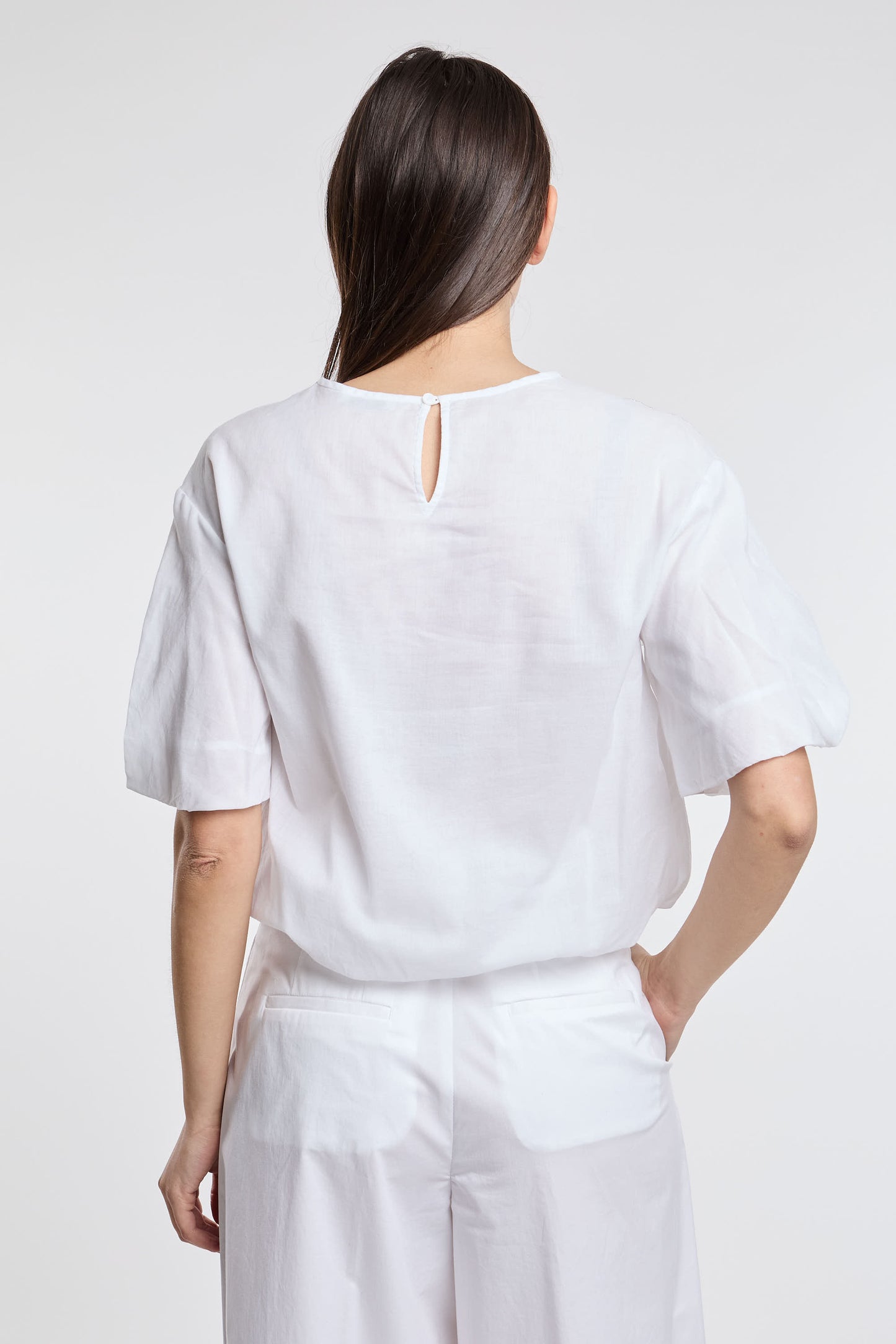  Peserico Camicia Garza Di Cotone Bianco Bianco Donna - 4