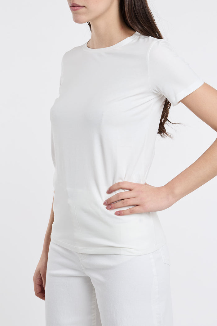  Max Mara Weekend T-shirt Mezza Manica 95% Co 5% Ea Bianco Bianco Donna - 2