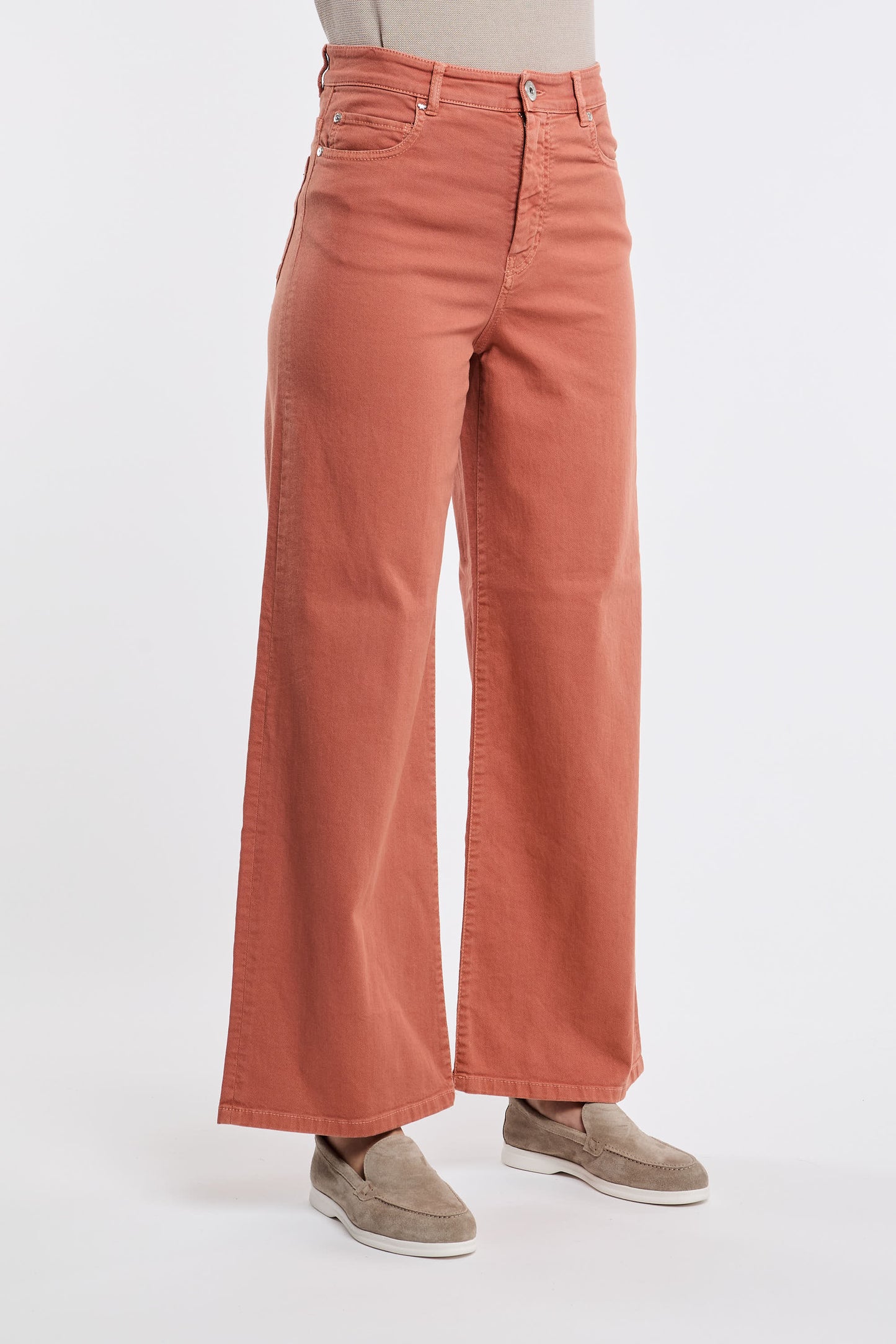  Max Mara Weekend Jeans 98% Co 2% Ea Multicolor Arancione Donna - 3
