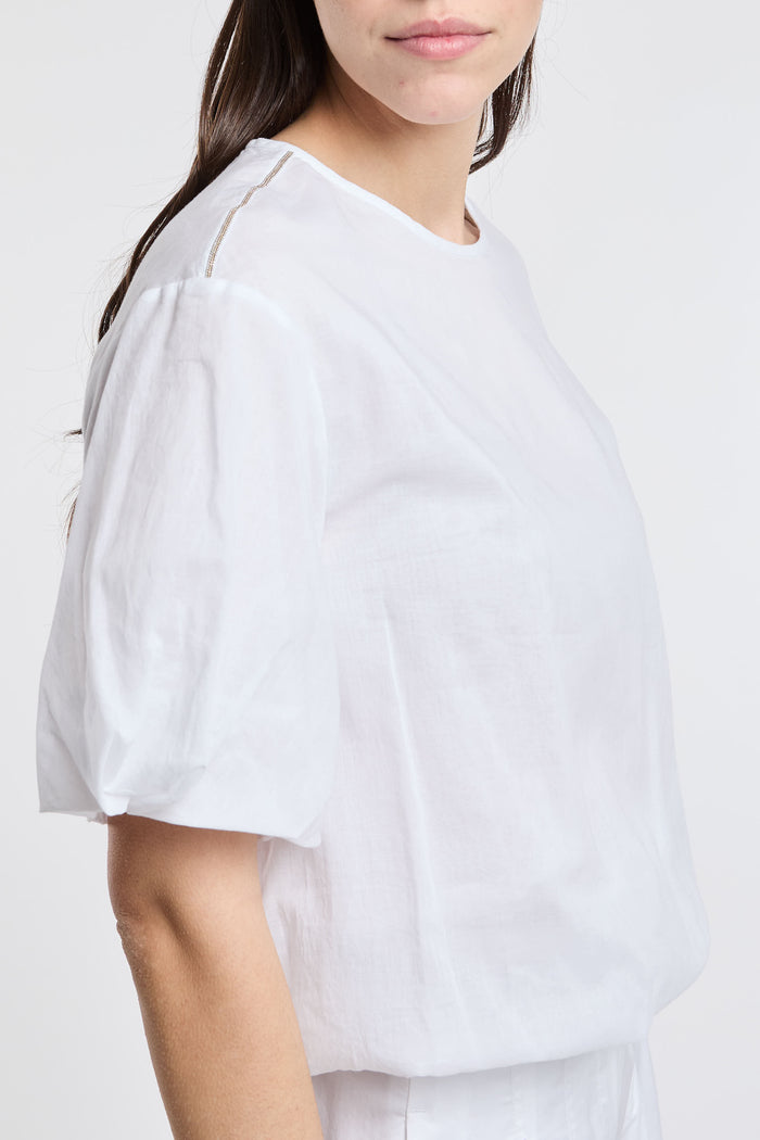  Peserico Camicia Garza Di Cotone Bianco Bianco Donna - 5