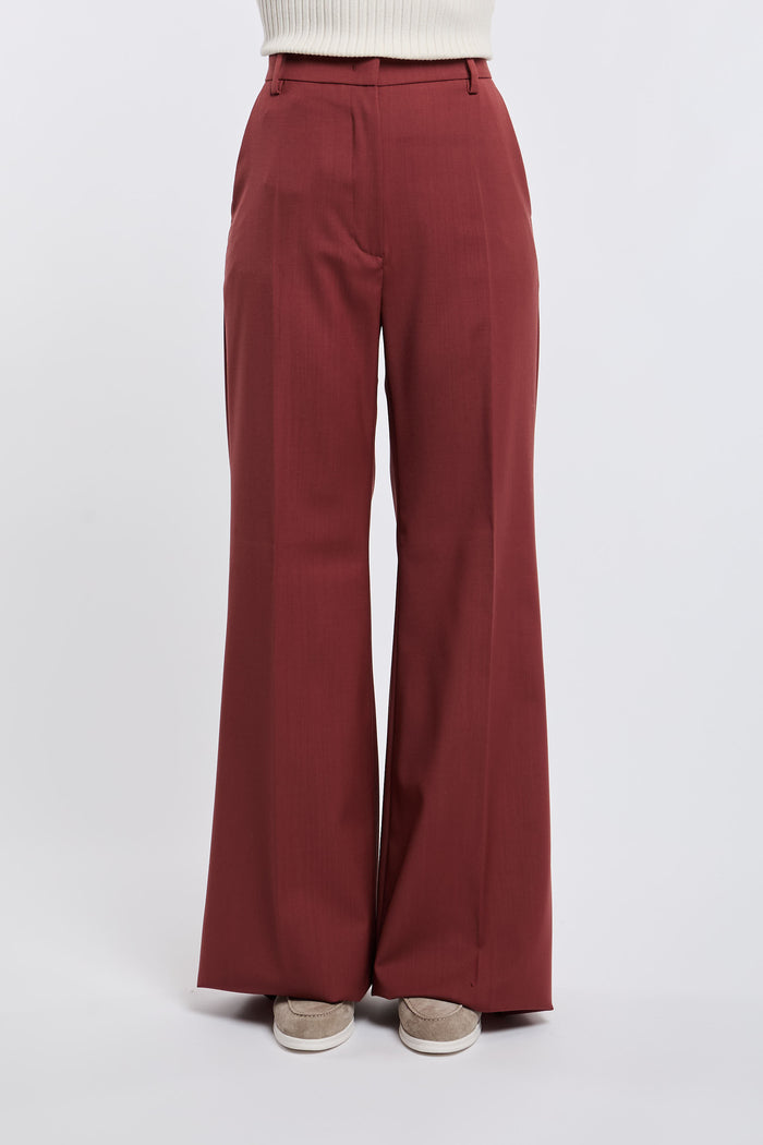  Max Mara Weekend Pantalone 100% Wv Rosso Rosso Donna - 1