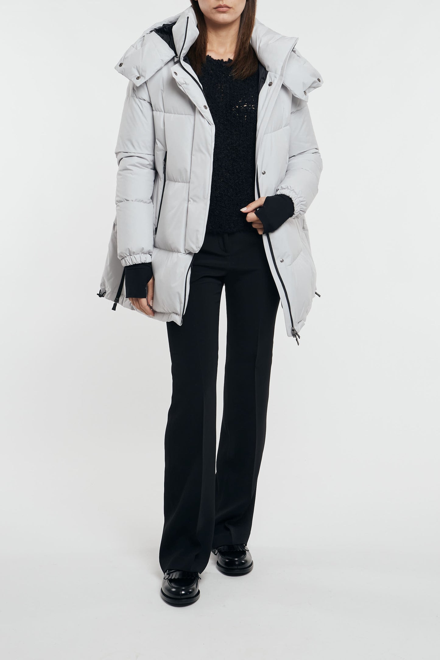 Herno Overcoat With Side Slits White Women Bianco Donna - 1