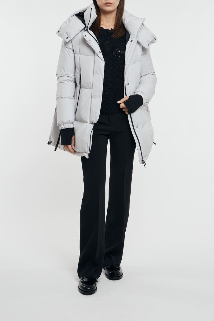 Herno Giaccone Over con Spacchi Laterali Bianco Donna