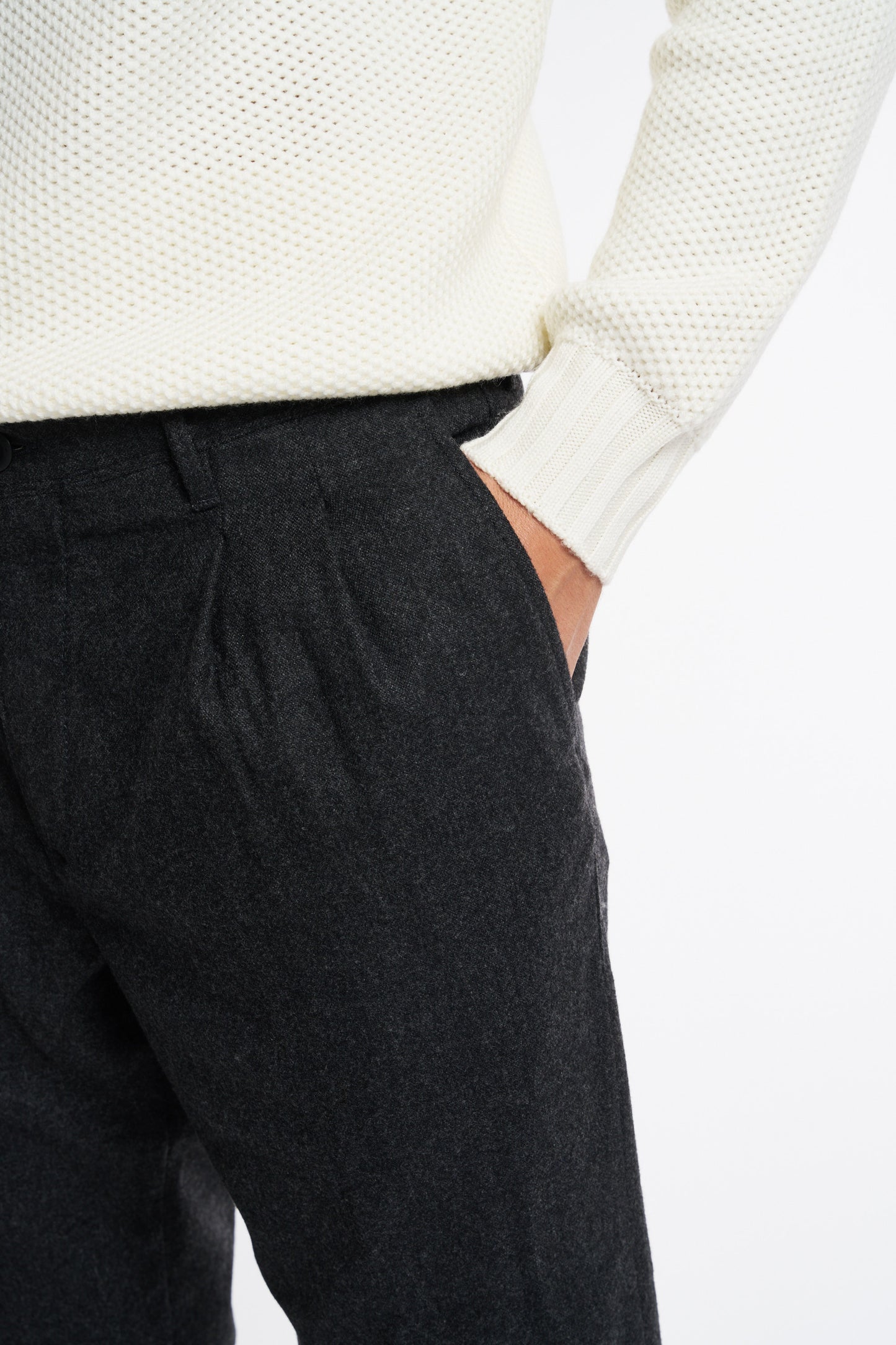  Incotex Slacks Pantalone Lana Grigio Grigio Uomo - 6
