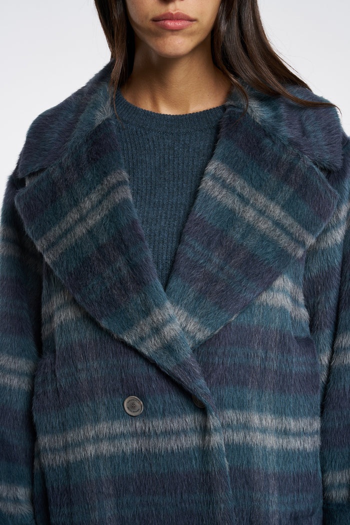  Fabiana Filippi Cappotto Grigio Blu Donna - 8