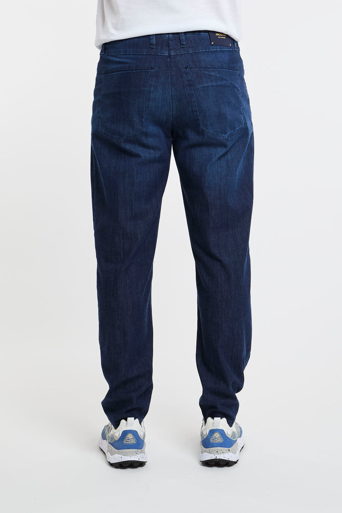  Incotex Denim Jeans 72% Co 14% Vi 2% Ea Blu Intenso Blu Uomo - 5