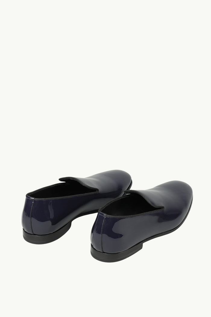  Doucal's Mocassino In Vernice Blu - 3