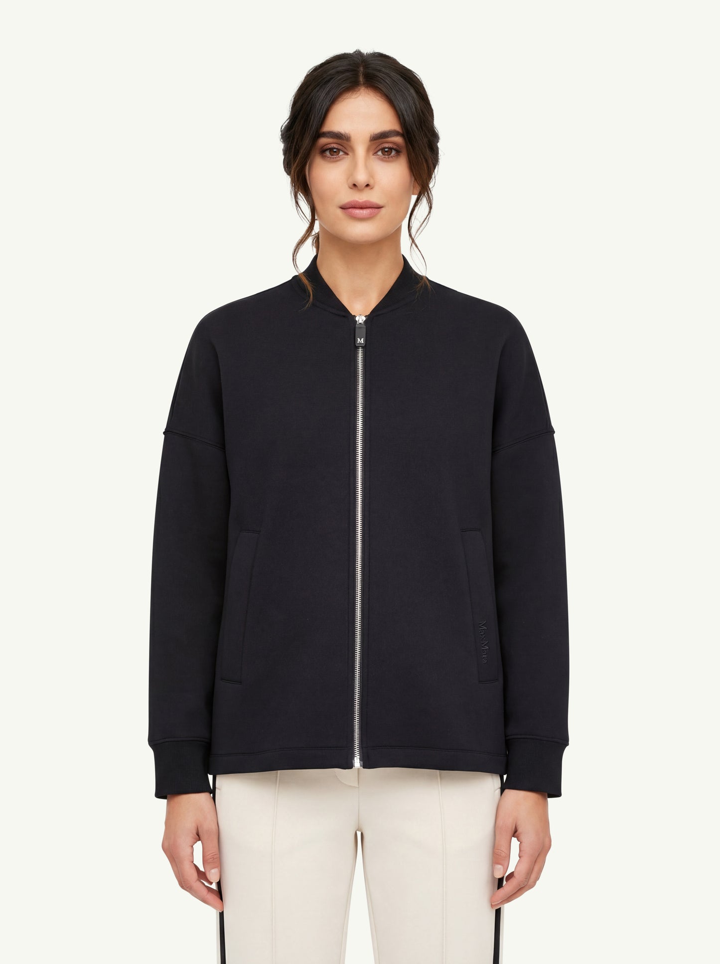  Max Mara S Giubbino In Jersey Nero - 3