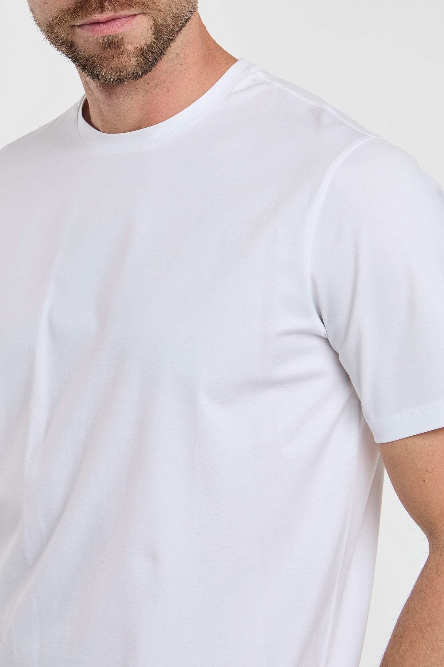  Herno T-shirt In 92% Co 8% Ea White Bianco Uomo - 2