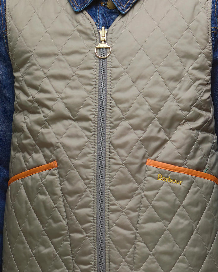  Barbour Gilet My Reversible Liner Verde Donna - 4