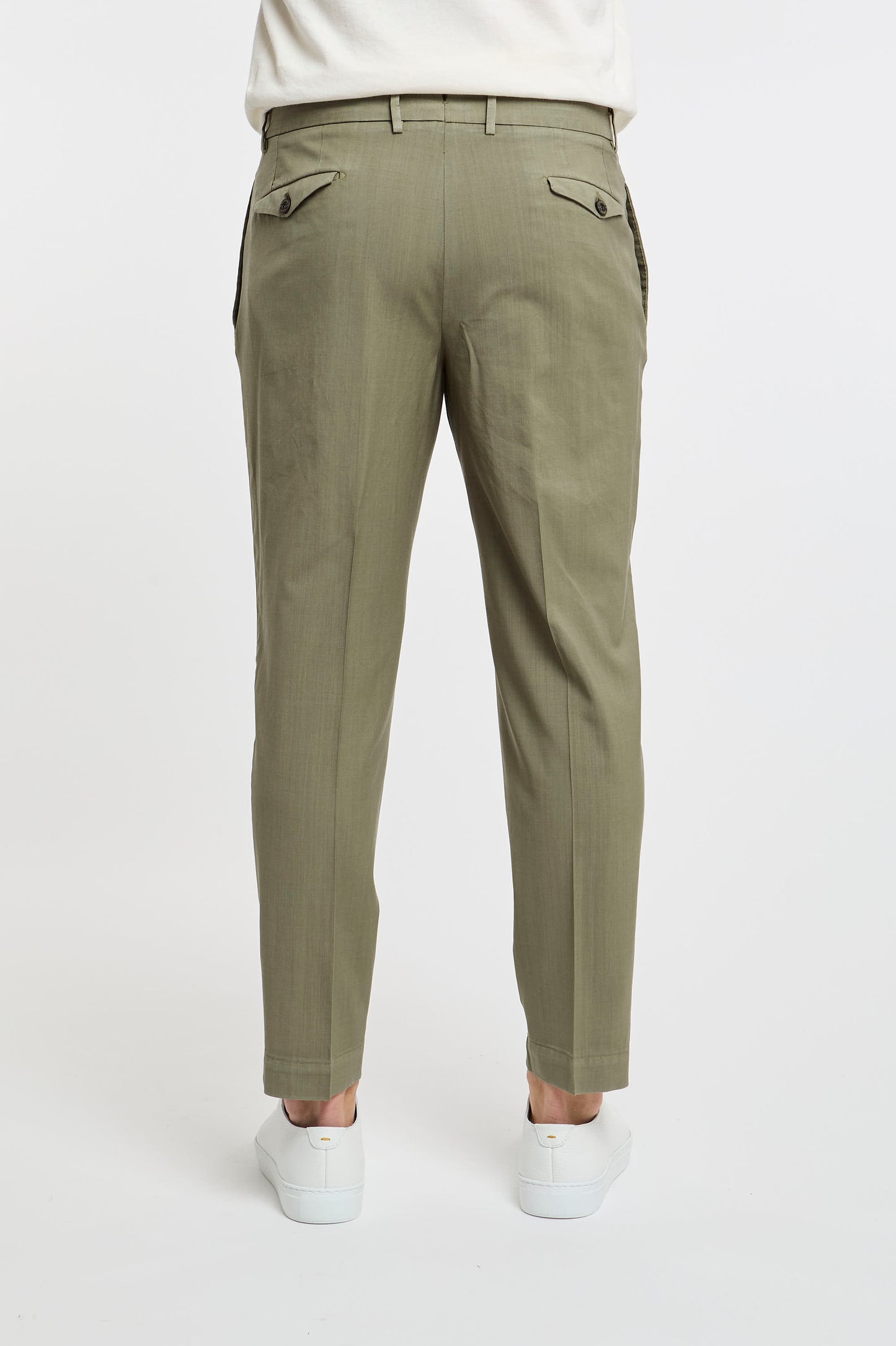  Santaniello Trousers 100% Wo Multicolor Verde Uomo - 5