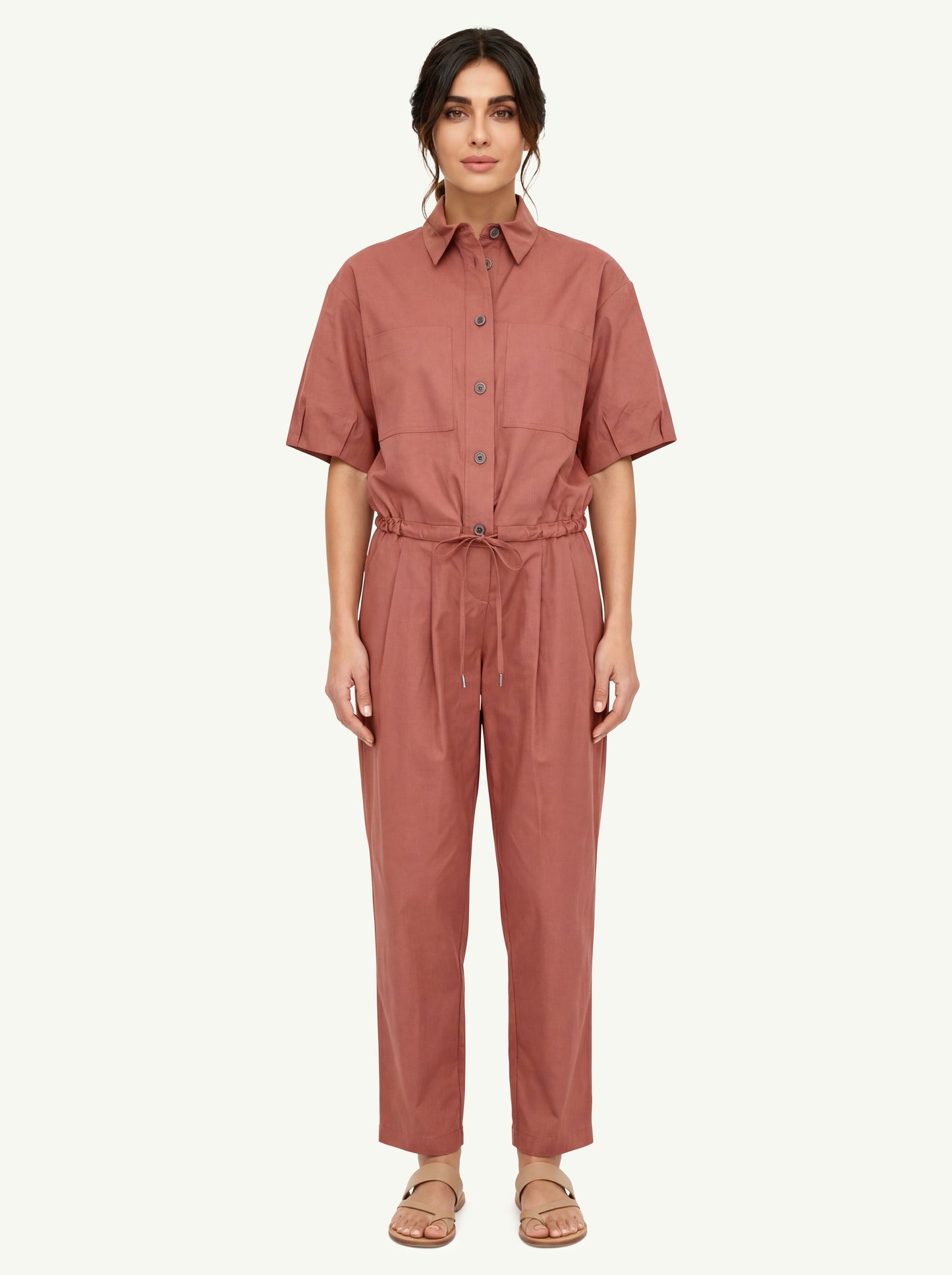  Peserico Camicia Raso Leggero Rosso - 3