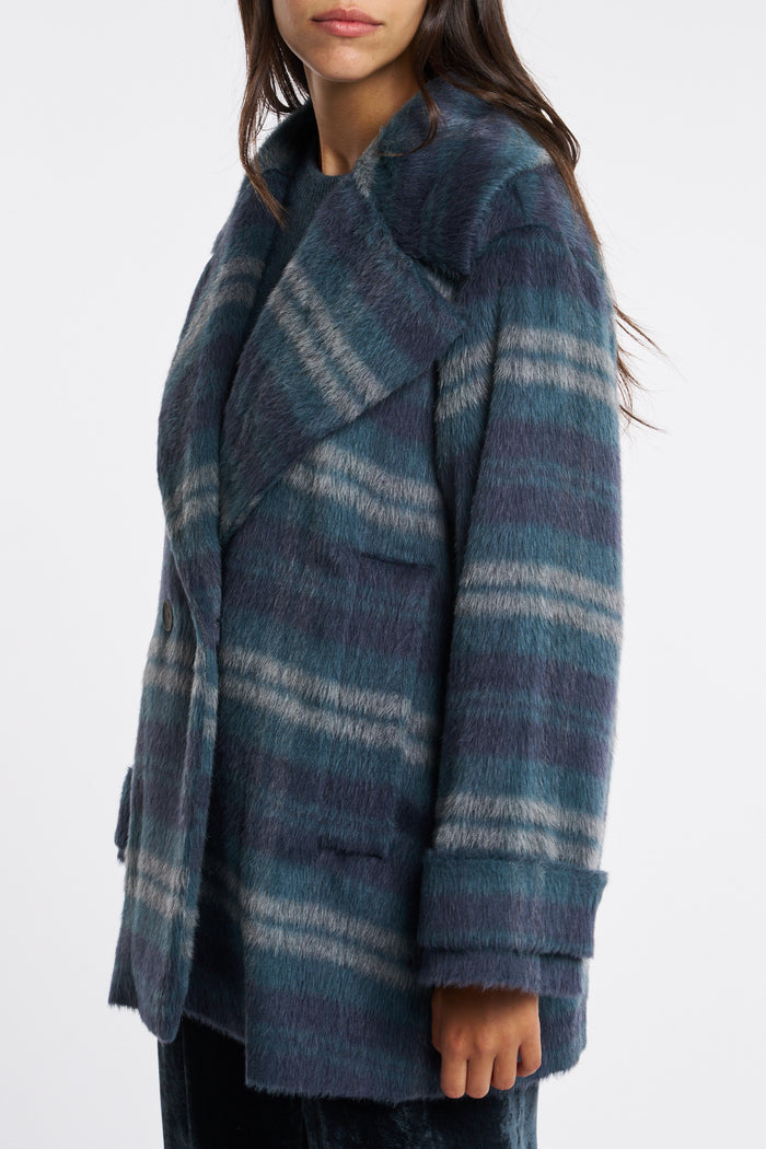  Fabiana Filippi Cappotto Grigio Blu Donna - 4