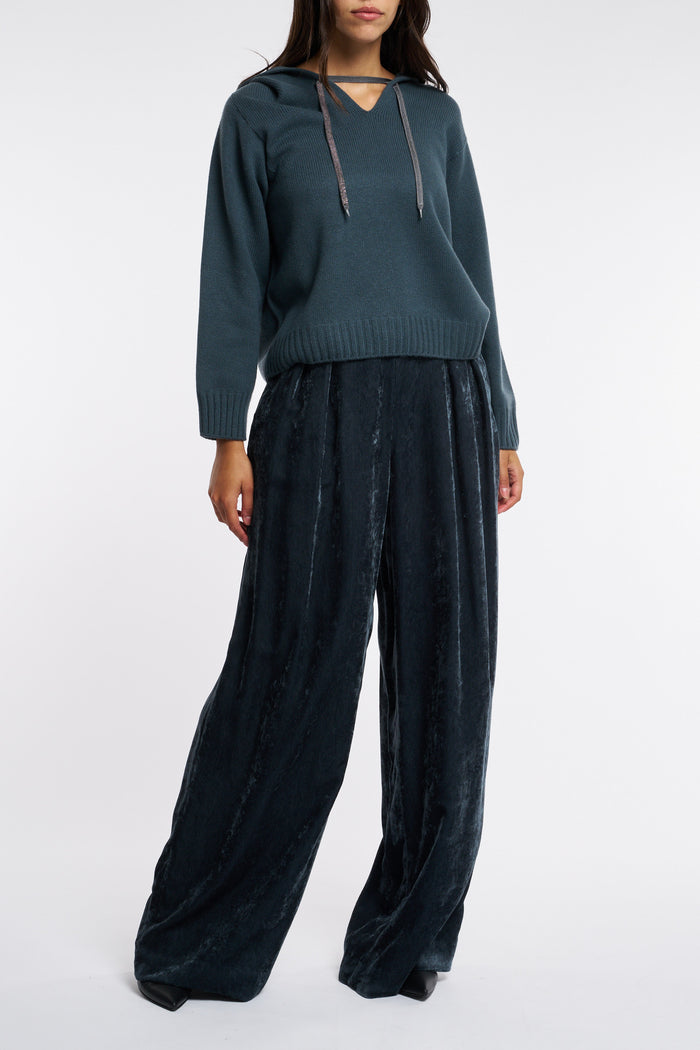 Fabiana Filippi Maglia Blu in 75% WV 15% SE 10% WS-2