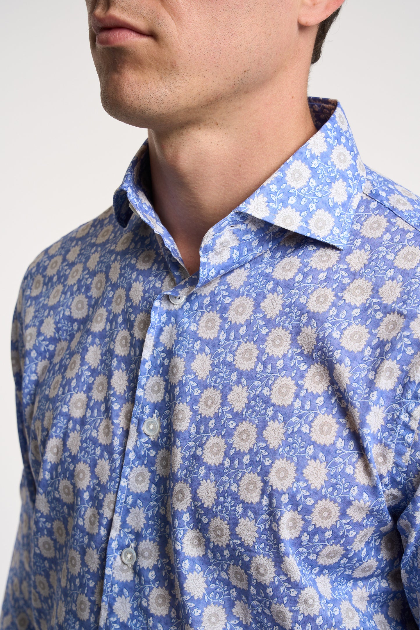  Fedeli Sean Cotton Blend Multicolor Shirt By Azzurro Uomo - 5