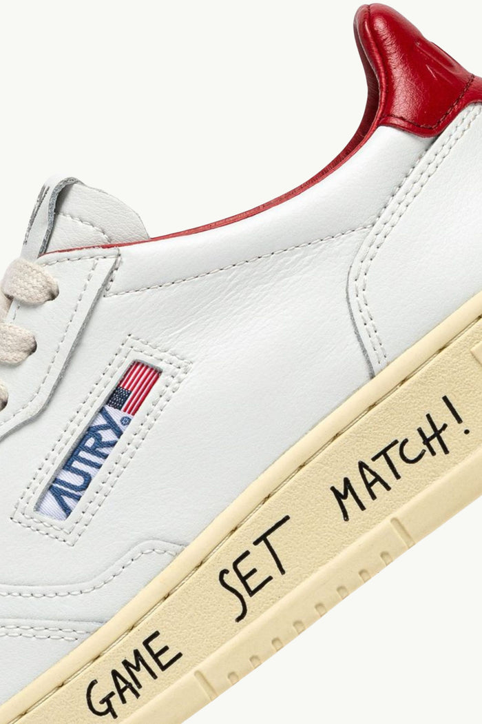  Autry Medalist Low Wom Match Leat Bianco - 6