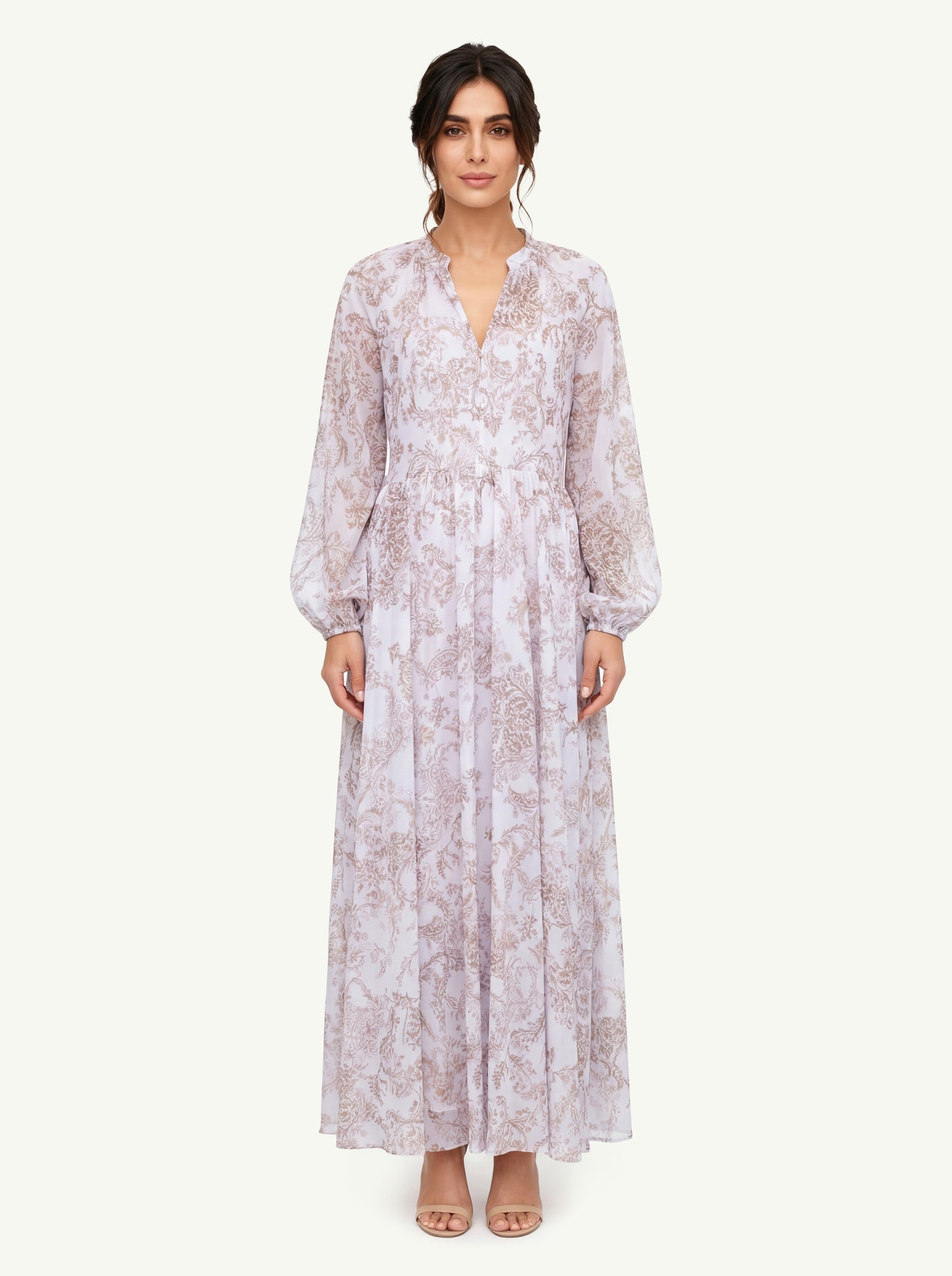  Forte_forte Abito Ml Voile Cotone Nontiscordardime Grigio - 1