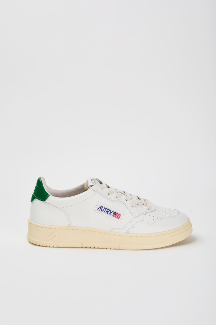 Autry Sneakers Medalist Low Man Leat Leat Bianco Uomo