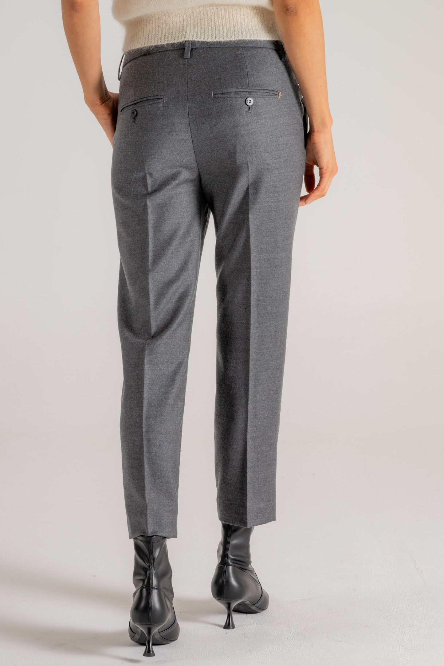  Dondup Pantalone Nima Zip Grigio Grigio Donna - 3