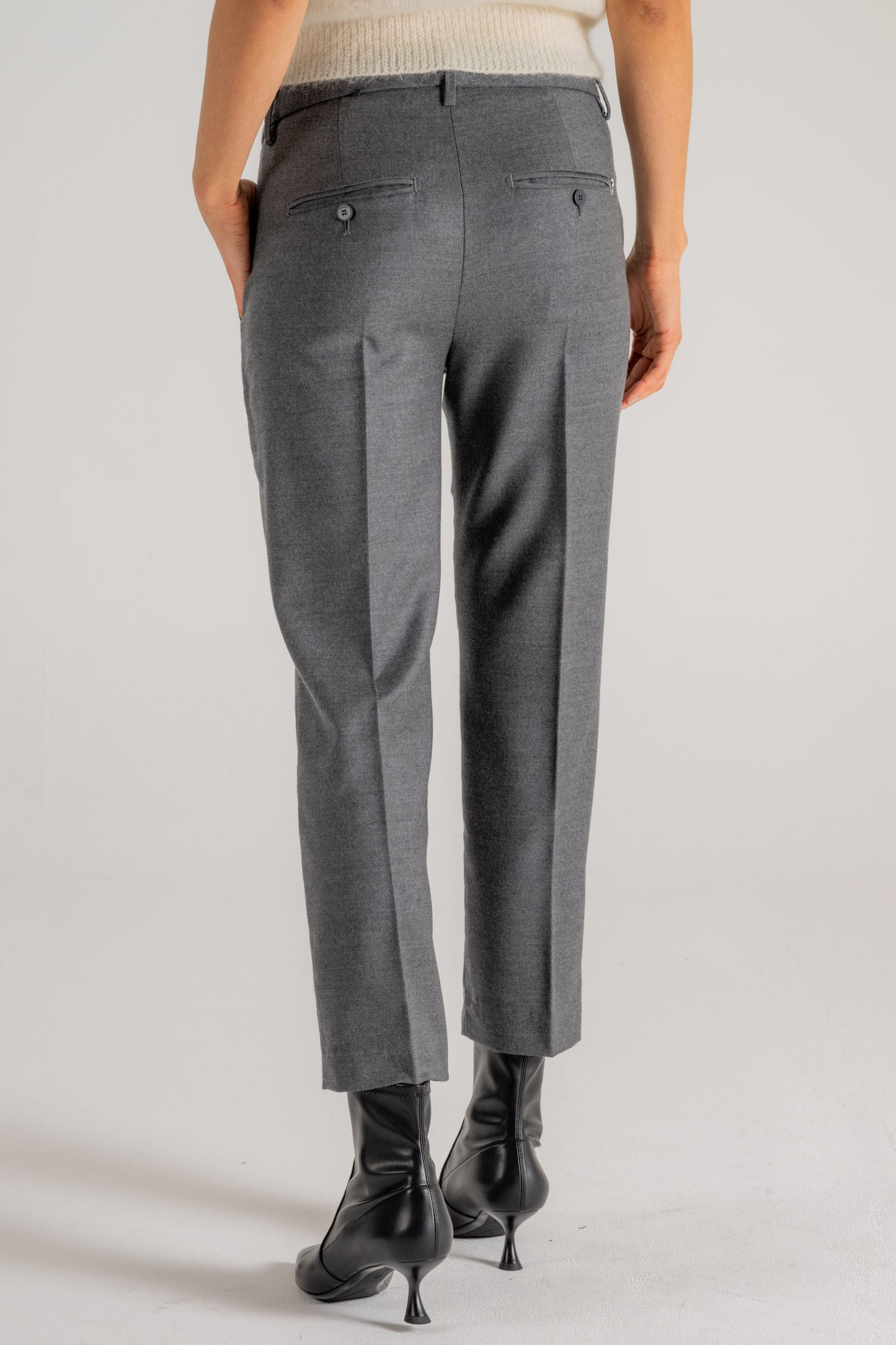  Dondup Pantalone Nima Zip Grigio Grigio Donna - 4